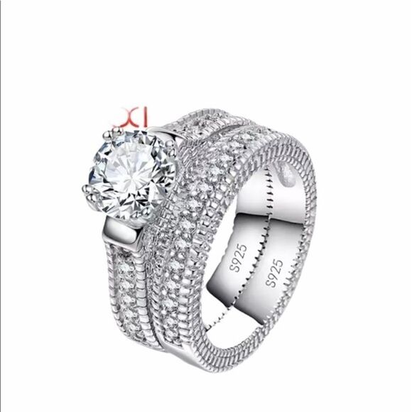 Wholesale 2Pcs 2 Styles 925 Sterling Silver Spring Gate  925 Sterling Silver Ring 2PCS